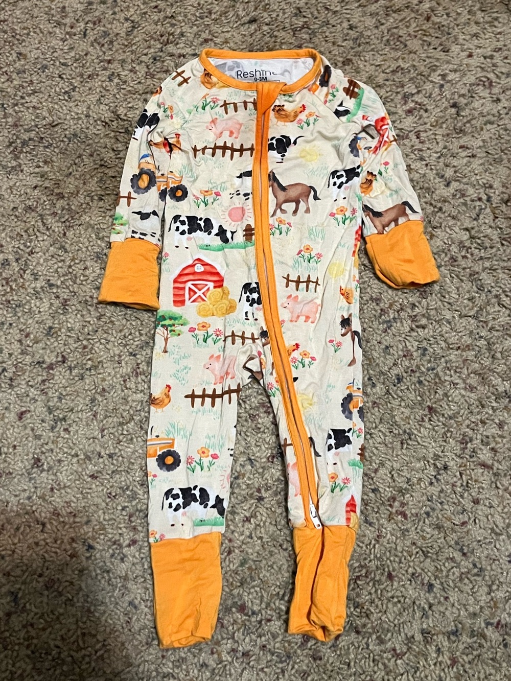 Farm themed bamboo zippy